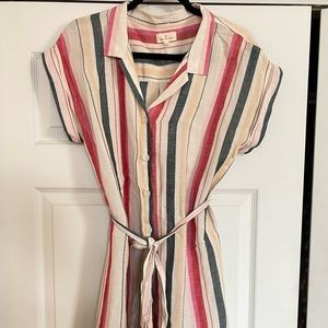 Boutique Linen striped dress